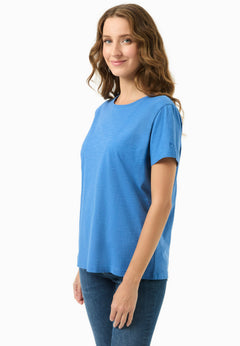 Women's Basic Round Neck T-Shirt Deep Blue