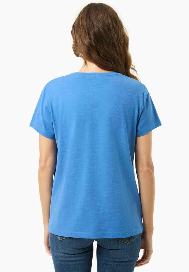 Women's Basic Round Neck T-Shirt Deep Blue