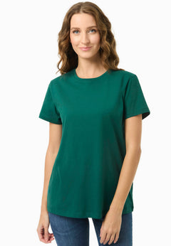 Women's Basic Round Neck T-Shirt Deep Emerald