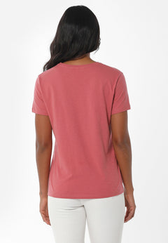 Women's Basic Round Neck T-Shirt Desert Rose