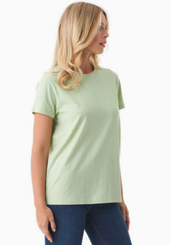 Women's Basic Round Neck T-Shirt Foam Green