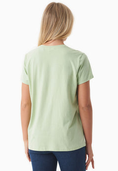 Women's Basic Round Neck T-Shirt Foam Green