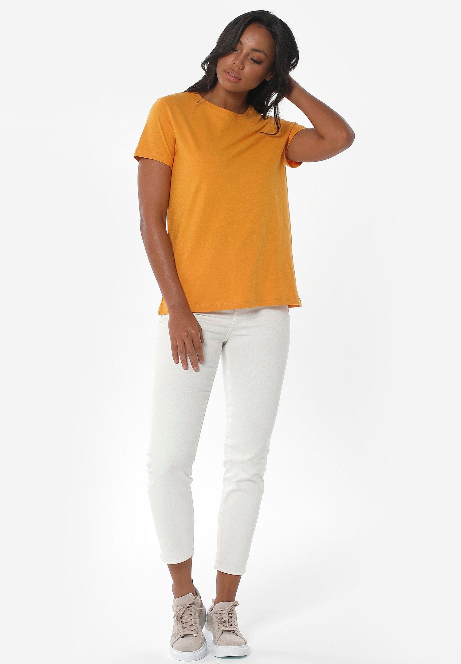 Women's Basic Round Neck T-Shirt Mango
