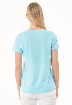 Women's Basic Round Neck T-Shirt Mint