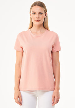 Women's Basic Round Neck T-Shirt Salmon Pink