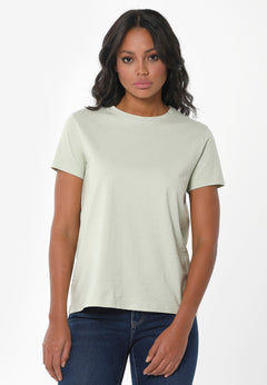 Women's Basic Round Neck T-Shirt Soft Green