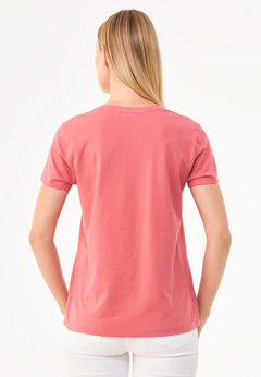 Women's Basic V-Neck T-Shirt Desert Rose