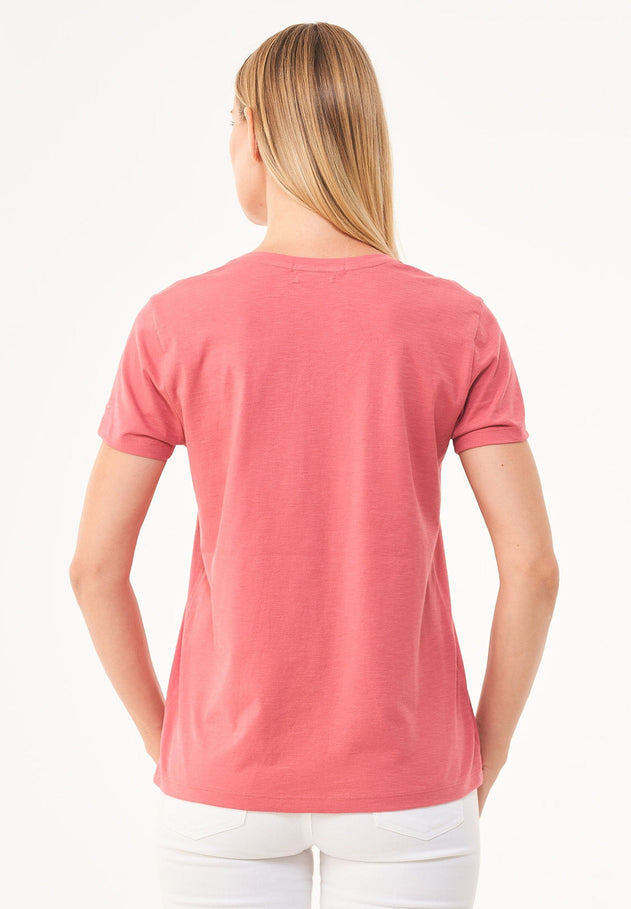 Women's Basic V-Neck T-Shirt Desert Rose