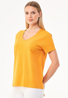 Women's Basic V-Neck T-Shirt Mango