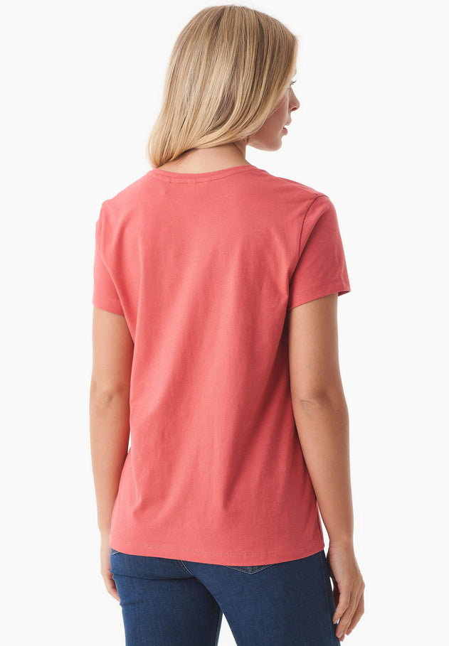 Women's Basic V-Neck T-Shirt Radiant Red