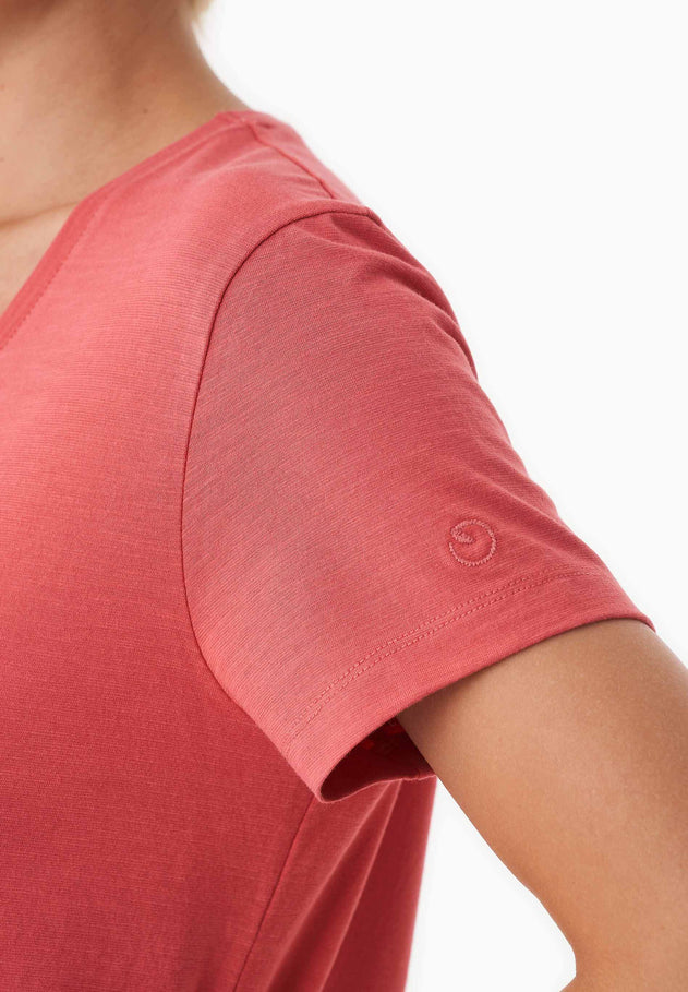 Women's Basic V-Neck T-Shirt Radiant Red