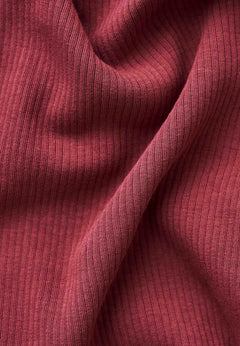 Women's Short Sleeved Cotton Turtleneck Syrah Red
