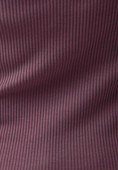 Women's Long Sleeved Cotton Turtleneck Dark Fig