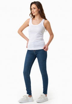 Women's Basic Ribbed Top White