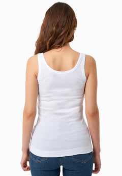 Women's Basic Ribbed Top Off White