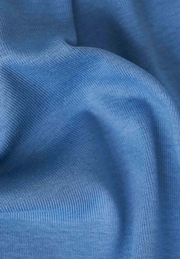 Women's High Neckline Ribbed Top Coronet Blue