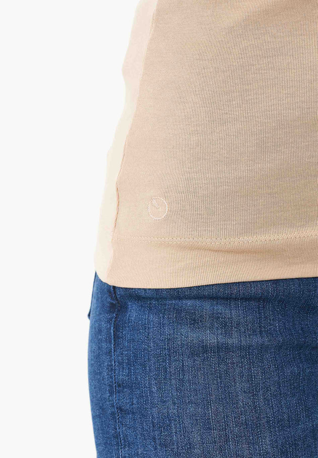 Women's Ribbed Spaghetti Strap Top Soft Beige