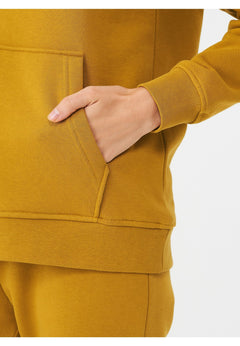 Women's Organic Cotton Hoodie With Kangaroo Pocket Tobacco