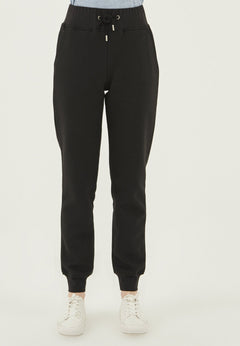 High Waisted Organic Cotton Sweatpants Black
