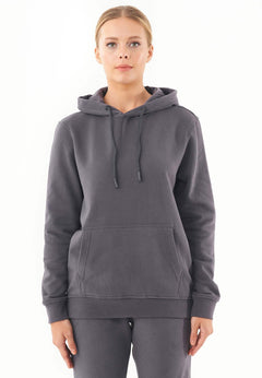 Women's Basic Soft Touch Organic Cotton Hoodie Asphalt
