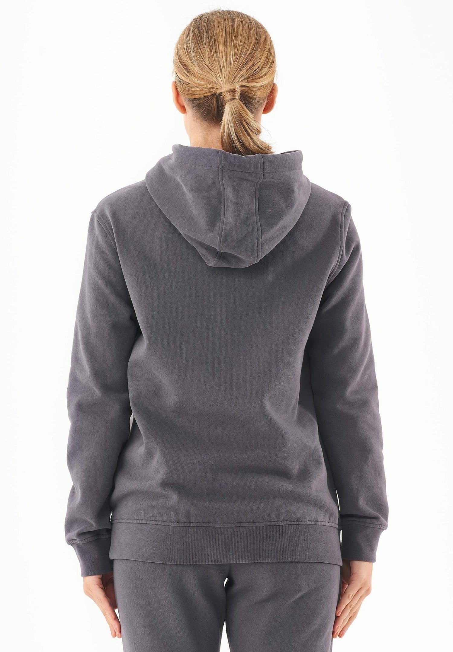 Women's Basic Soft Touch Organic Cotton Hoodie Asphalt