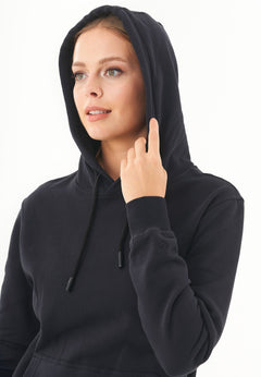 Women's Basic Soft Touch Organic Cotton Hoodie Black