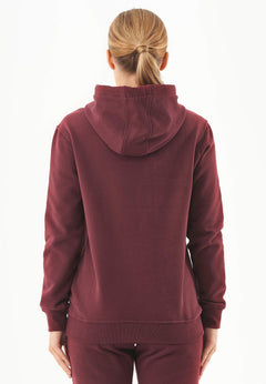 Women's Basic Soft Touch Organic Cotton Hoodie Bordeaux
