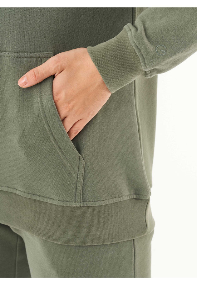 Women's Basic Soft Touch Organic Cotton Hoodie Mid Olive