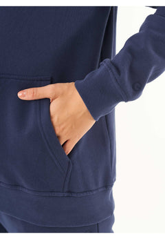 Women's Basic Soft Touch Organic Cotton Hoodie Navy
