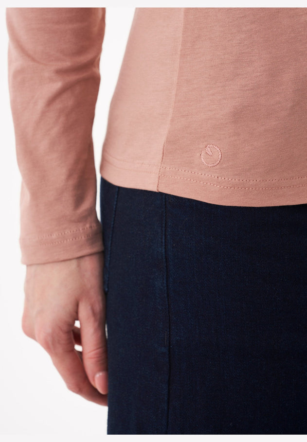 Women's Casual Long-Sleeved T-Shirt Misty Rose
