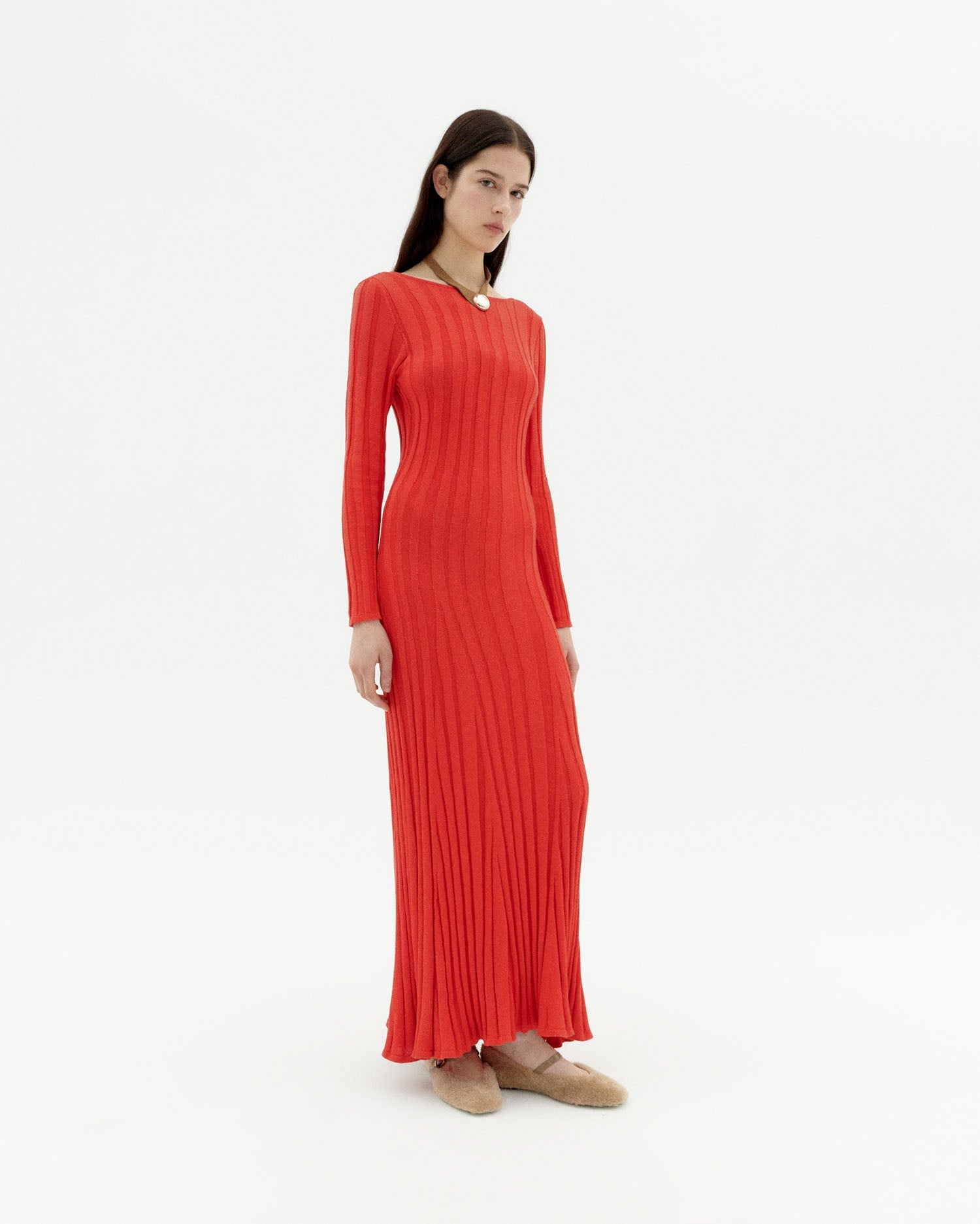 Riko Knit Maxi Dress Red