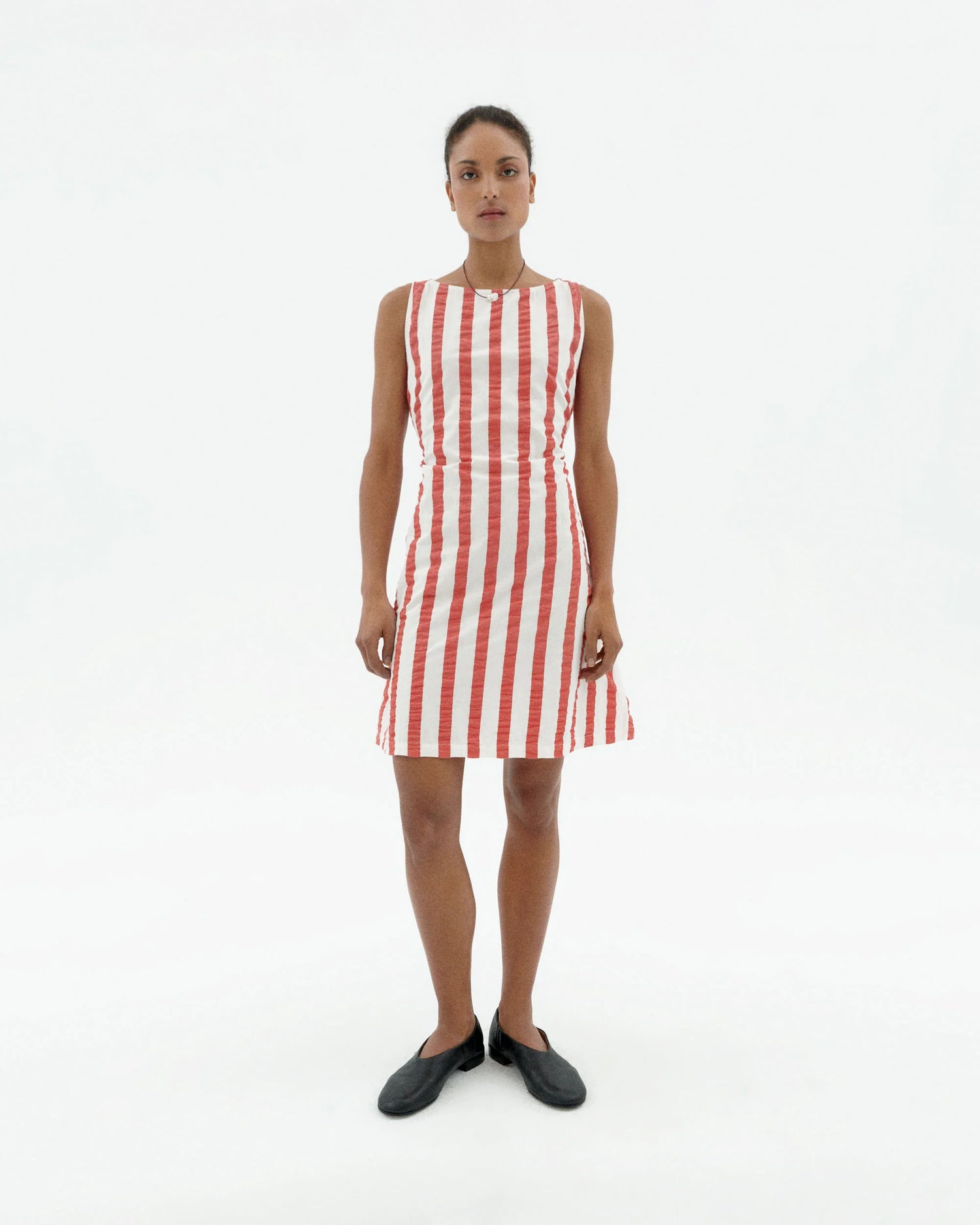 Cecile Dress Red Striped