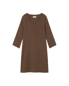 Maria Dress Striped Brown