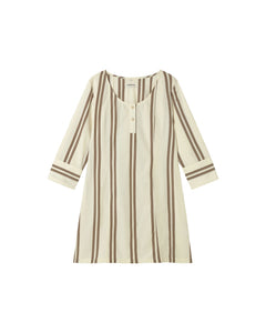 Maria Dress Brown Stripes