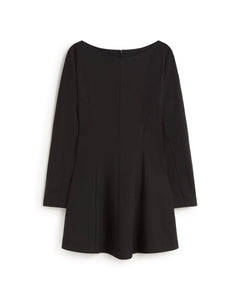 Black fine wool Arianne short dress