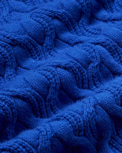Blue braided wool sweater Carmen