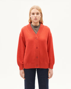 Red wool cardigan Jazz