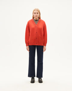 Red wool cardigan Jazz