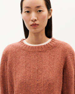 Red alpaca wool Layan sweater