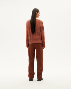 Red alpaca wool Layan sweater