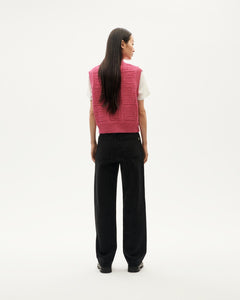 Mica Vest Pink Wool