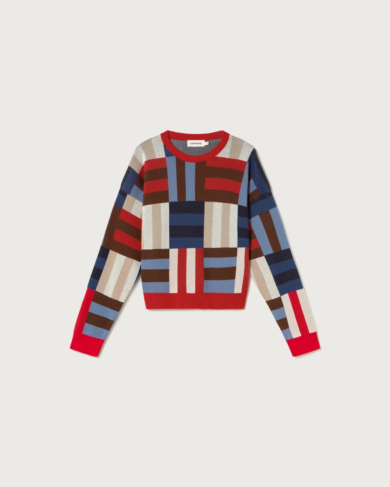 Philis Knitted Sweatshirt Multicolor Red