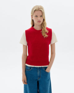 Kaia Vest Knitted Wool Red