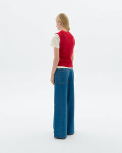 Kaia Vest Knitted Wool Red