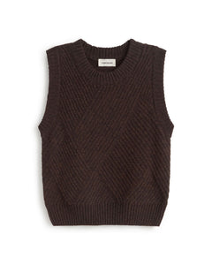 Kaia Vest Knitted Wool Brown