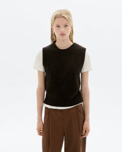 Kaia Vest Knitted Wool Brown
