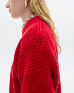 Carmen Cotton Sweater Red