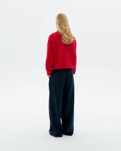 Carmen Cotton Sweater Red