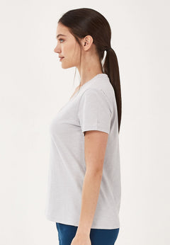 Women's Basic V-Neck T-Shirt Cloud Grey