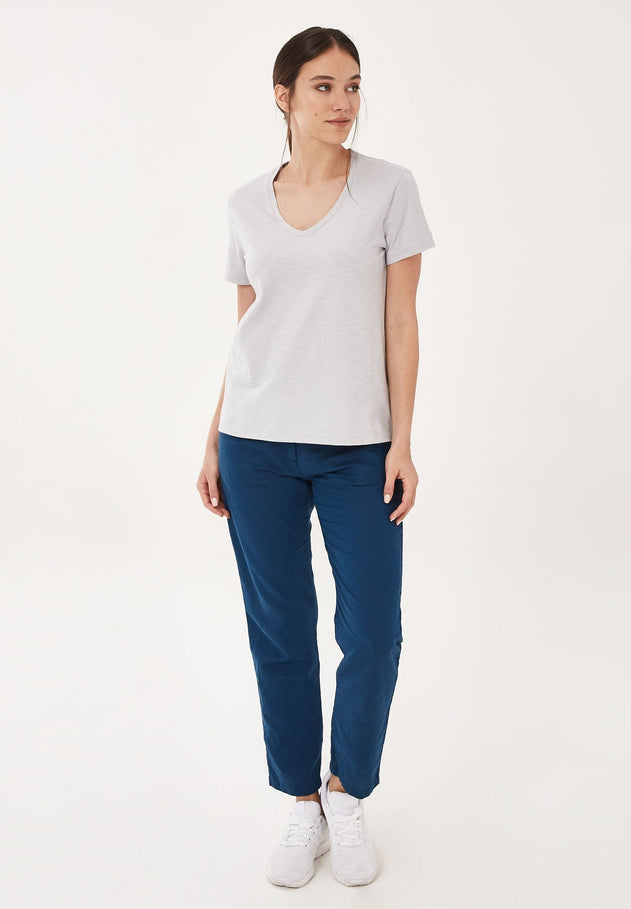 Women's Basic V-Neck T-Shirt Cloud Grey